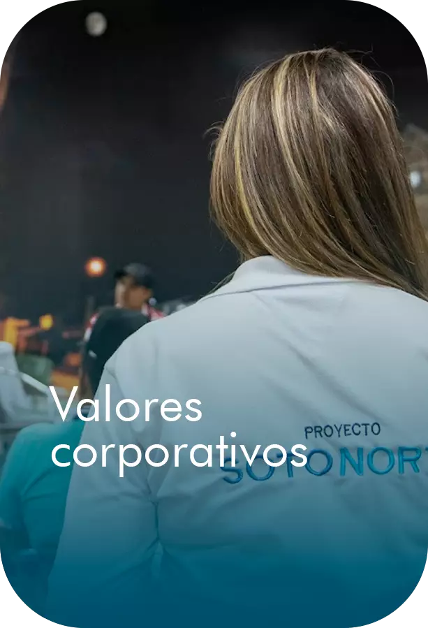 valores corporativos proyecto soto norte